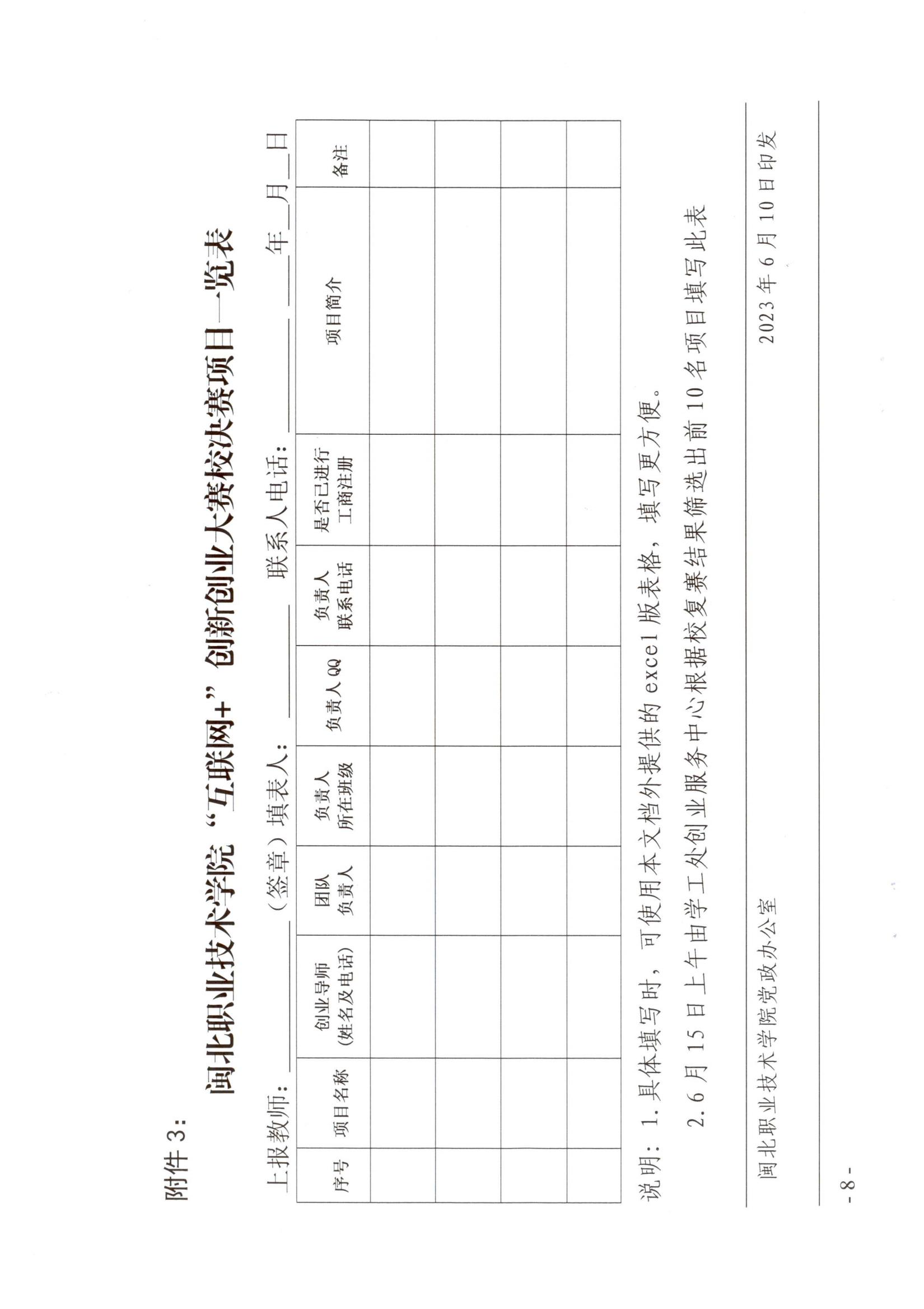 闽北职院办〔2023〕11号（沐鸣2娱乐平台 -【沐鸣2官方直营，信赖之选】关于举办2023年“互联网 ”大学生创新创业大赛的通知）_20230610152651_07.jpg